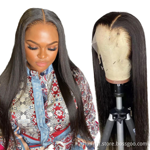 Cheap Film HD Transparent Swiss Lace Natural Human Hair Lace Front Wigs,Pre-Plucked Raw HD Lace Frontal Wigs For Black Women